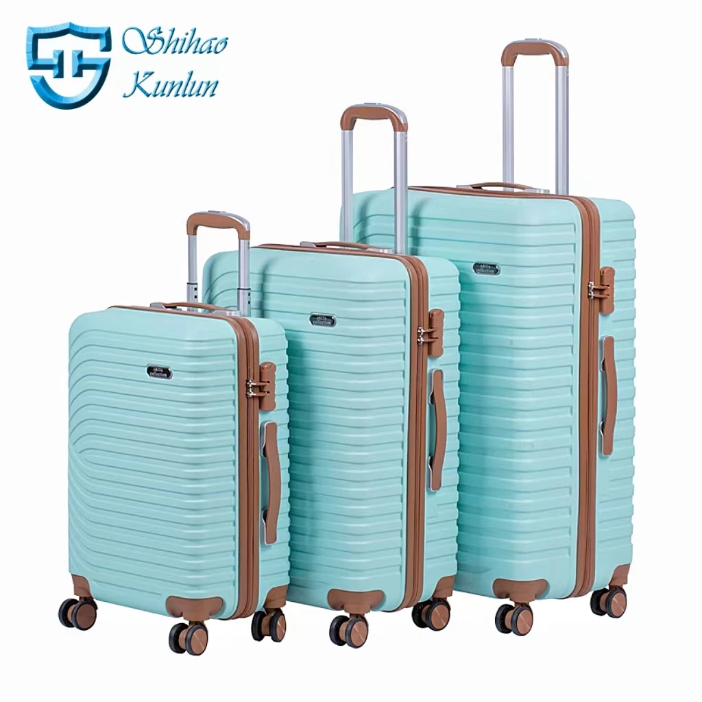Customized logo travel luggage durable made stainless steel aluminum trolley bag luggage