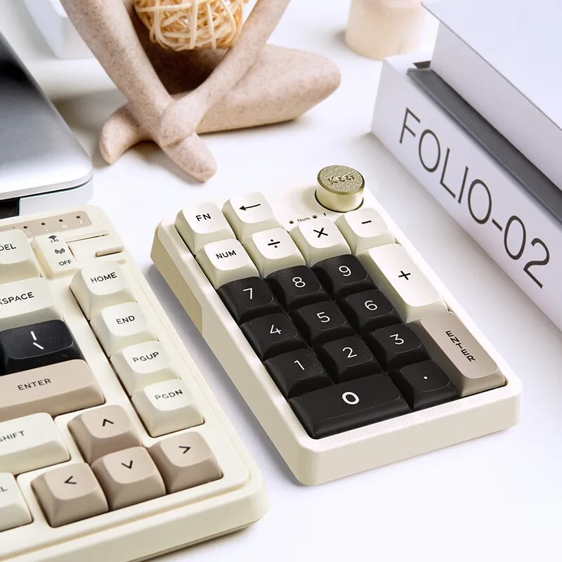 KZZI K20 Mini Keyboard Keypad 19 keys Hot Swappable 3 Mode Gasket Mechanical Keyboard Accessory For Computer Office PC Gaming