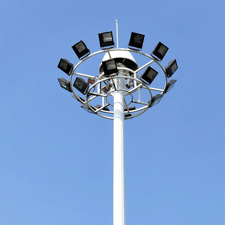 10m 15m 20m 25m 30m wholesale High Mast Pole with raising and lowering mechanism for lighting