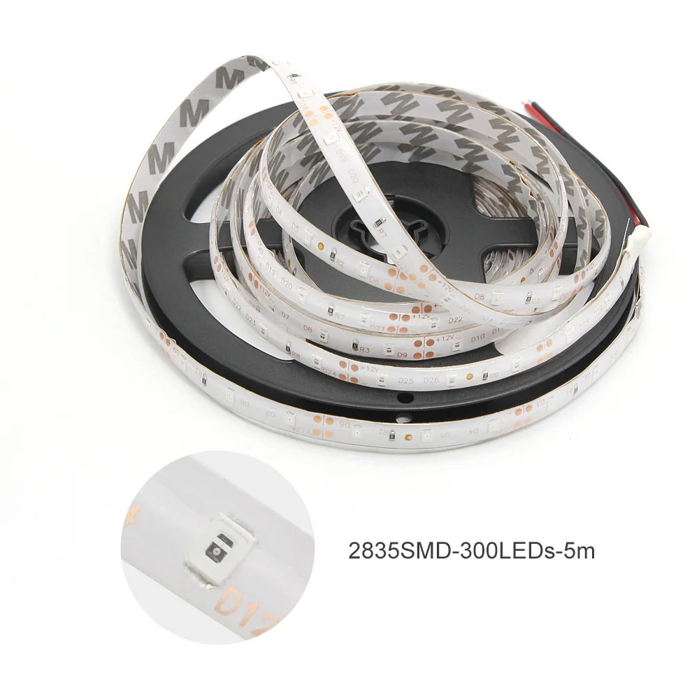 IP65 5meter/pack LED Strip Light Garland Gaskets 5m SMD 2835 Flexible DC 12V 24V Diode Tape Wire Christmas Lamp 300LEDs
