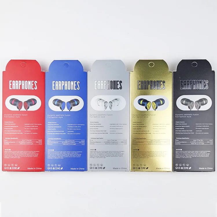 1.2M handsfree stereo subwoofer 3.5mm jack Hifi wheat gaming in-ear wired earphones headphones for iphone android earphone