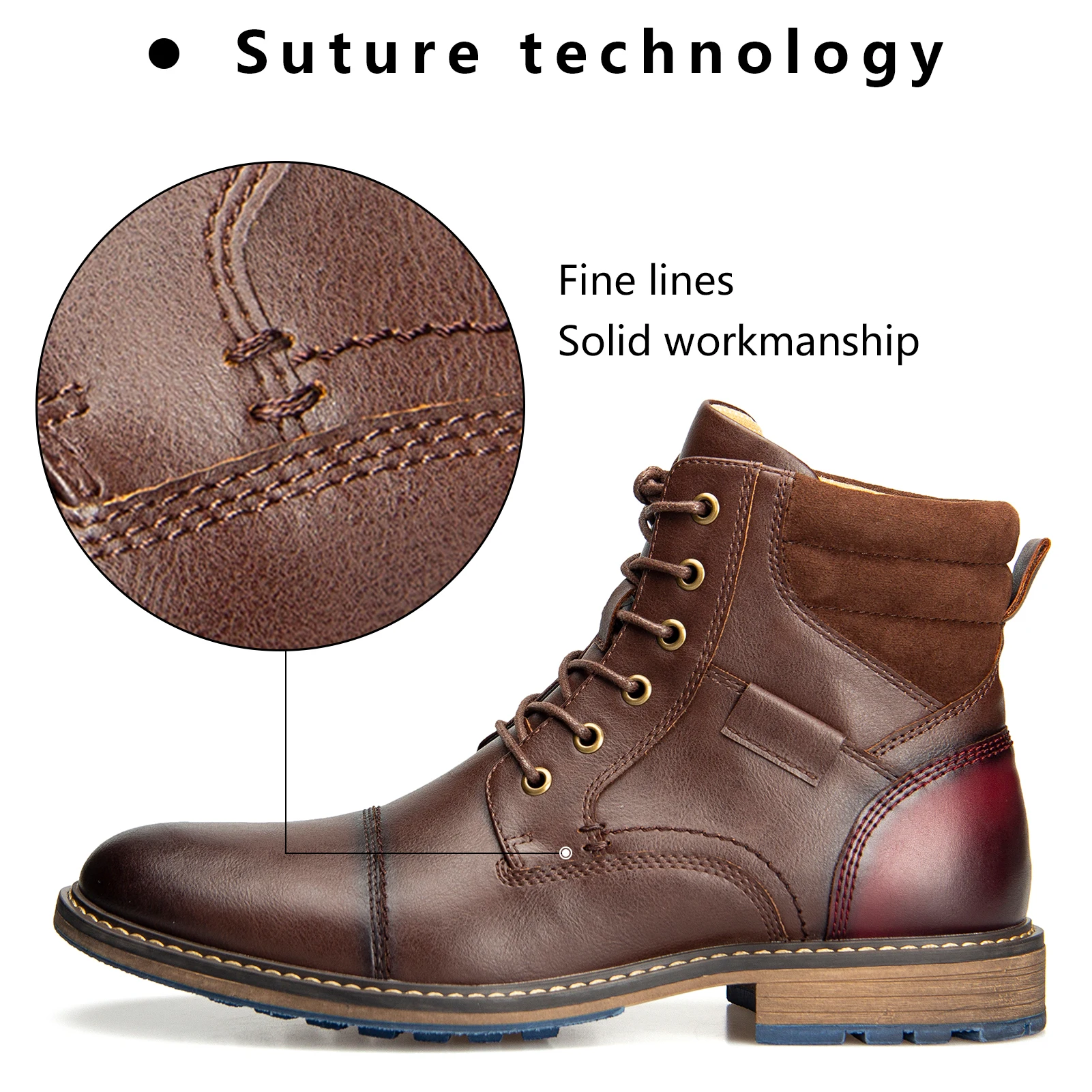 
Mens Casual Comfort Hiking Boots Non-Slip Work Boot for Men 