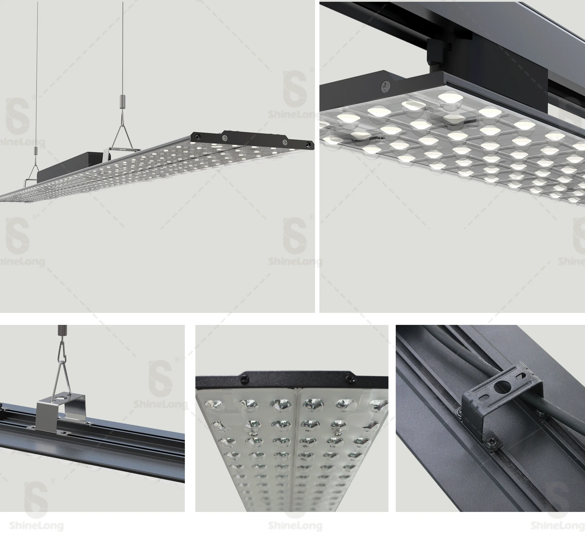 Upgraded 140lm/w LED Slim Bay Light  40w 60w 75w Ultra Slim Design 8.5mm UGR less 16 2ft 4ft 5ft for Store/Warehouse