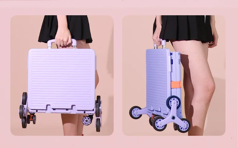 OEM ODM Multi-color Adjustable aluminum alloy pull rod Stair Climber Black for supermarket shopping