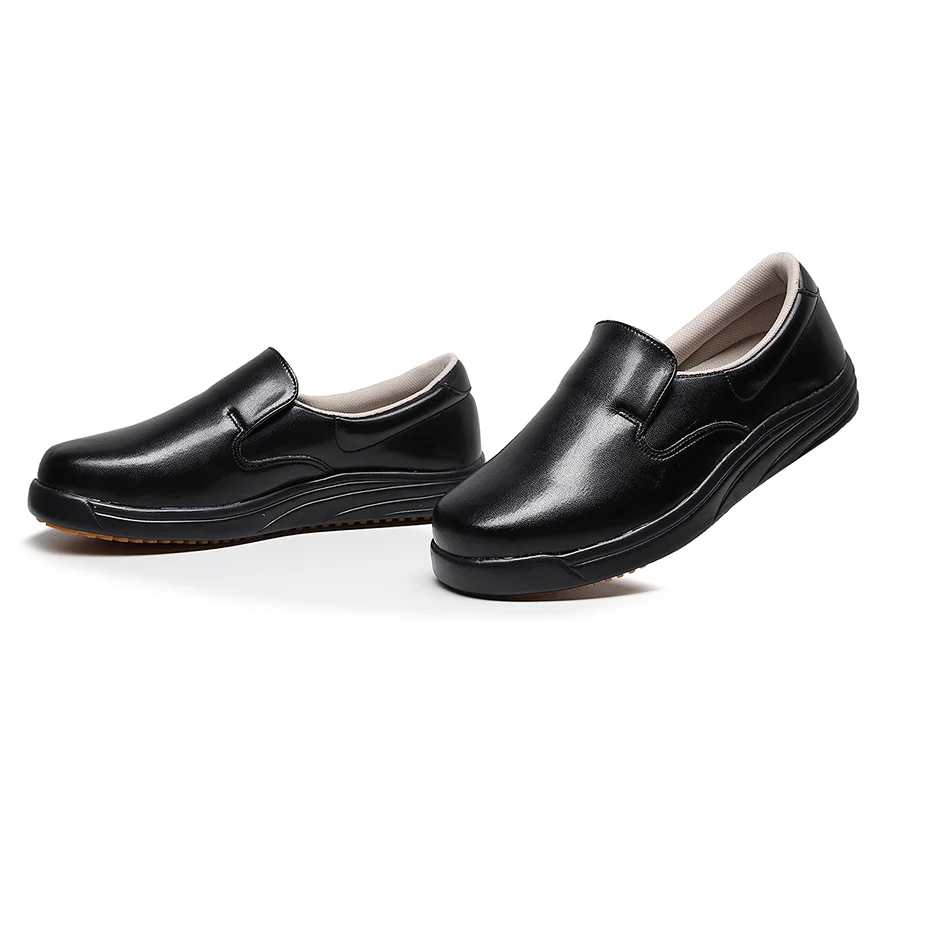 New Style Good Looking Mesh Lining Lightweight Breathable Leather Upper Oil Resistant Non-Slip Kitchen Chef Safety Shoes