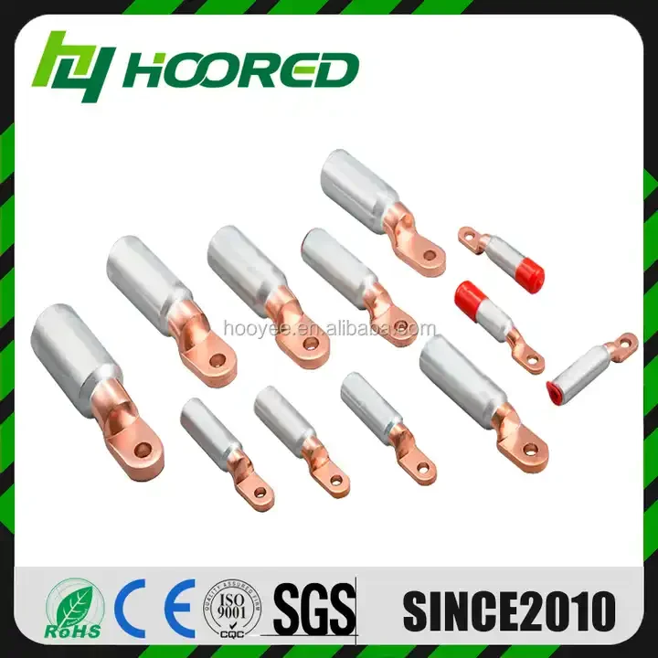 DTLD 2 Holes Bimetal Aluminium Copper Cable Ferrule Made in China Bimetal Cable Lug and Ferrules for High Voltage
