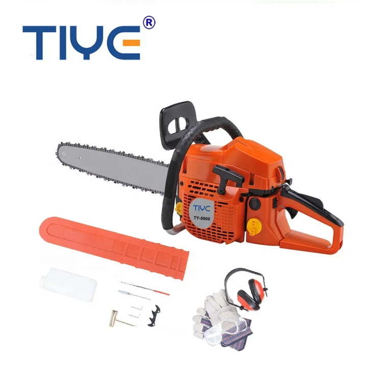 TIYE Power 58cc Motosierra популярная бензиновая бензопила Yongkang 5800 лучшие детали цепной пилы с сертификатом Gs