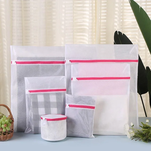 Hot Sale Wholesale Custom 7 Sizes Delicate Mesh Pouch Washing Machine Laundry Mesh Bag