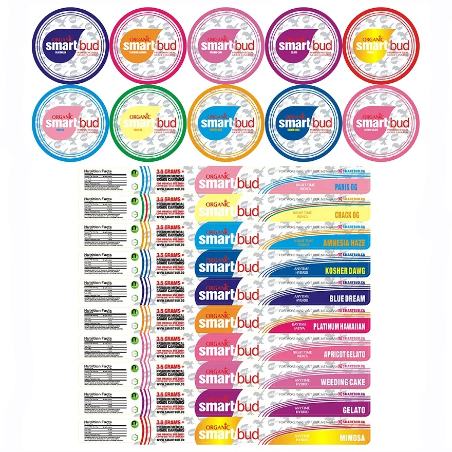 
Most Popular Best Seller Smart Bud Cans Package Clear Tubes Plastic Tube For Weed Tin 