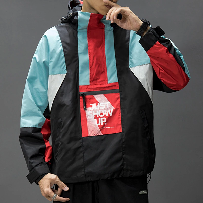 Изготовленный На Заказ 2021 в стиле «хип-хоп» в европейском стиле мужские популярные логотип с капюшоном и защитой от ветра куртка