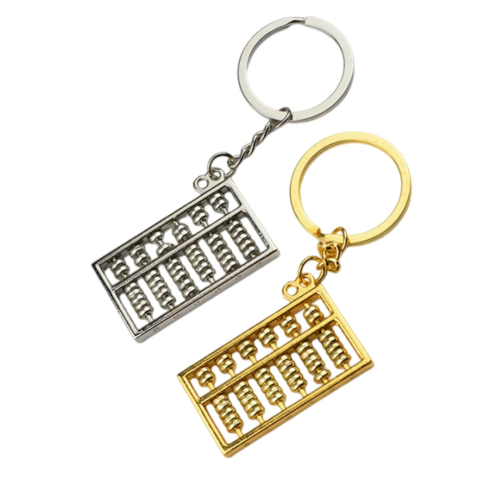 Factory Custom Keychain Metal Abacus Shape Pendant with UV Printing Enamel Alloy and Zinc Material Laser Logo Gift