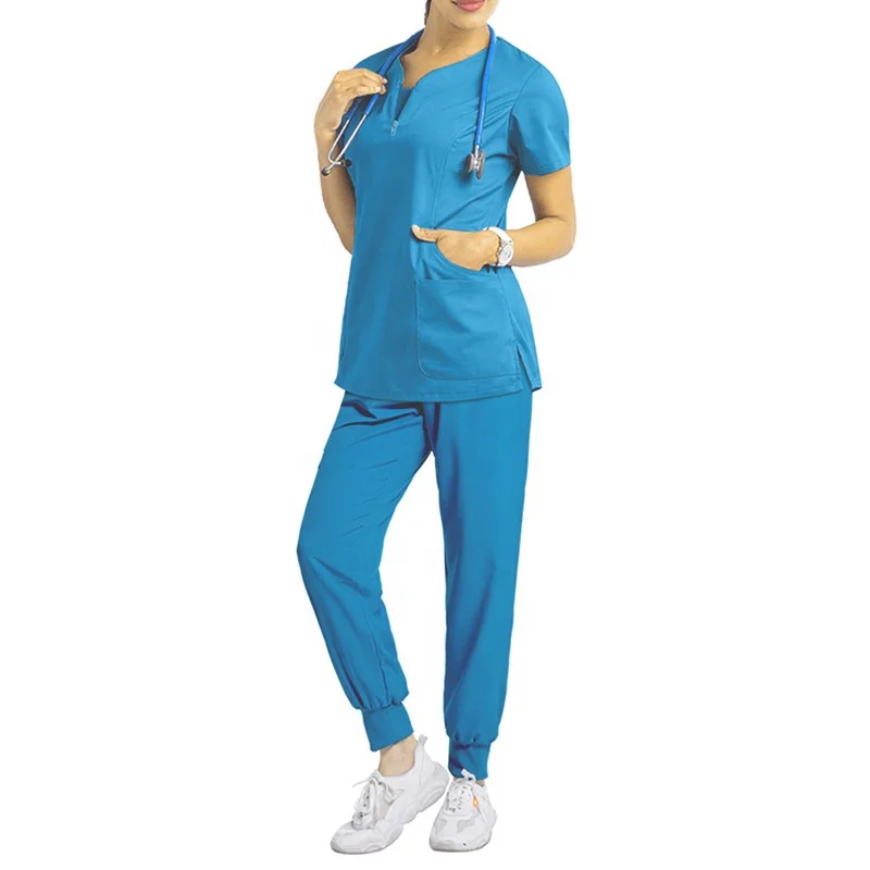 Hight Quality Wholesale Spa Uniform Women Custom Logo Breathable Health Service Fashionable Female Nursing Medical Scrubs