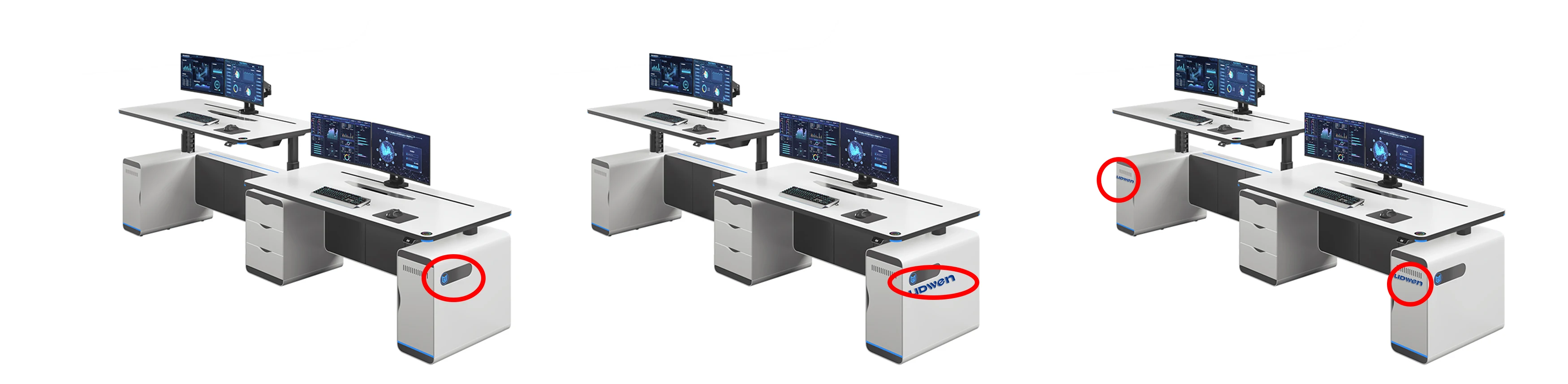 Ergonomic control room console - sit and stand desk E001