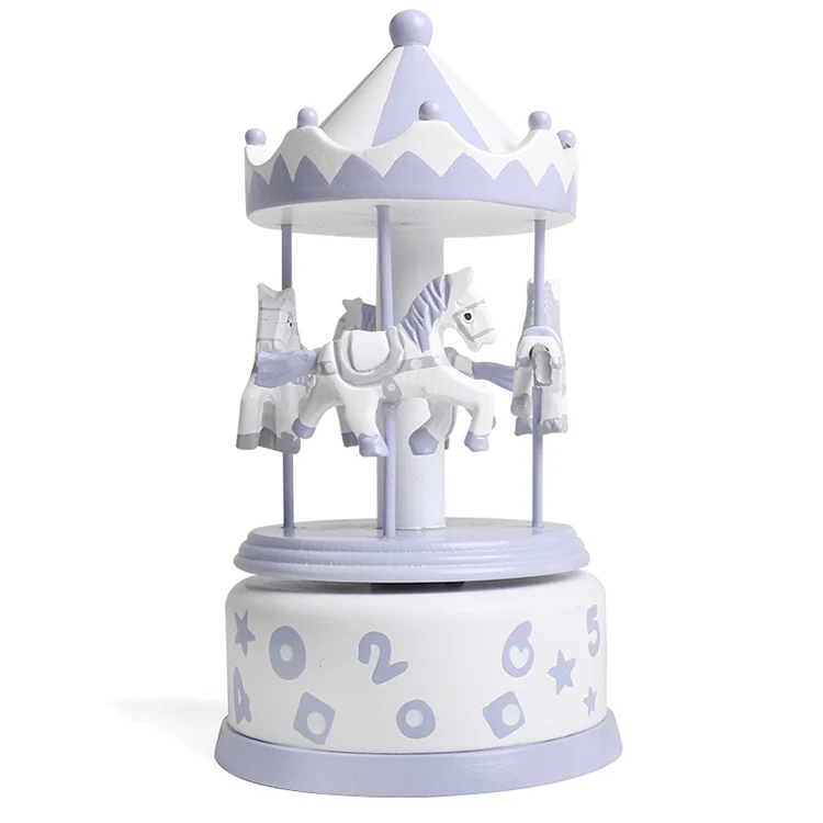 custom song vintage wooden carousel music box quality educational toy for children