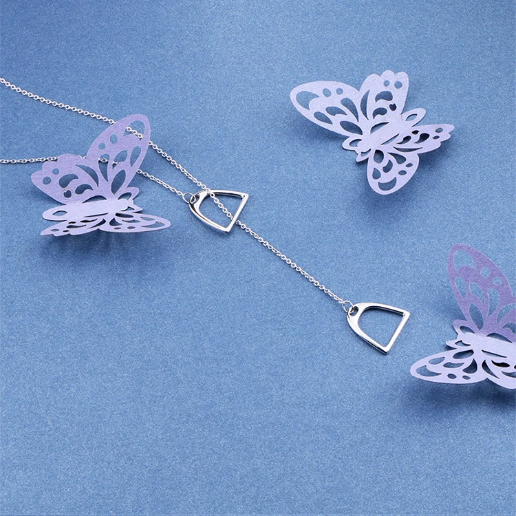 horseshoe necklace 925 sterling silver double horse shoe pendant necklace