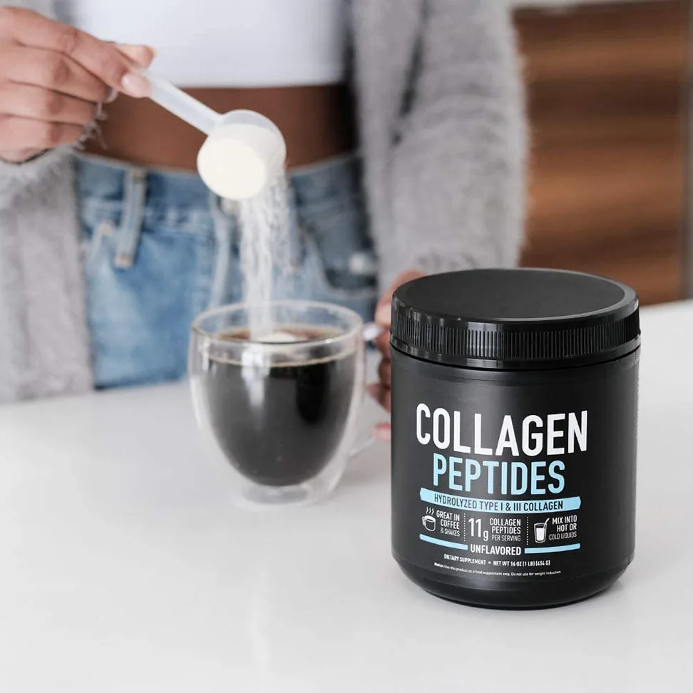 Private Label Collagen Peptides Powder Supplement with Organic Spirulina Amino Acids Enzymes
