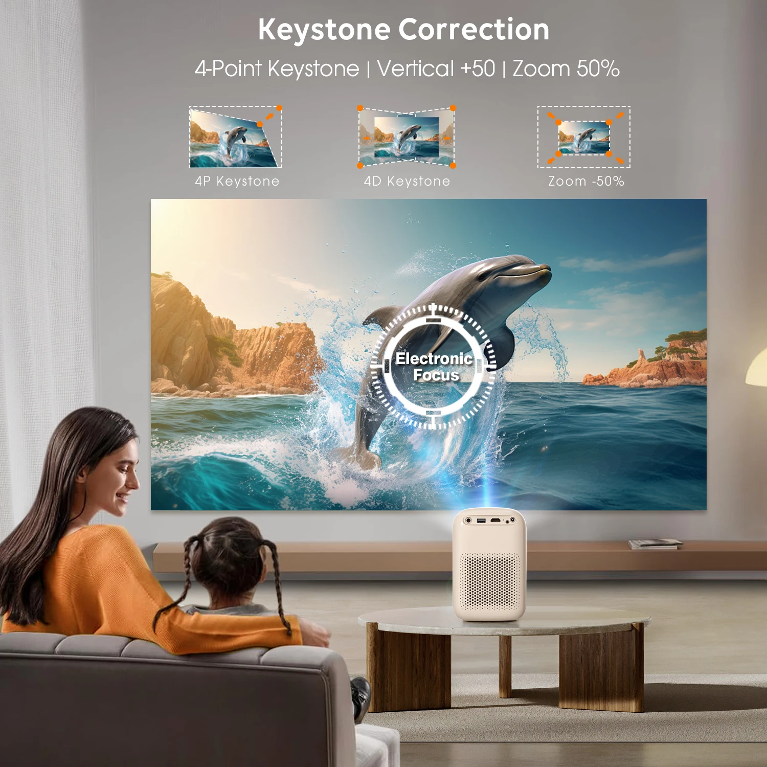 CRE 1080P Video Projector Portable Home Theater Native Full HD 1920*1080 4K smart projector