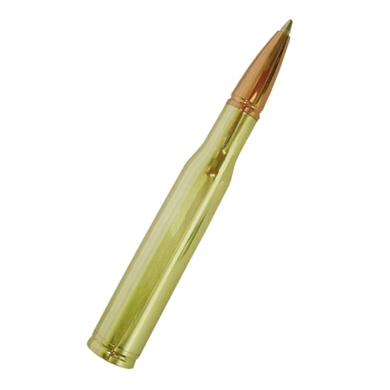 ACMECN оригинальная Уникальная Золотая Ручка дизайн латунь Милая игрушечная ручка мини карманный размер шариковая ручка в форме пули