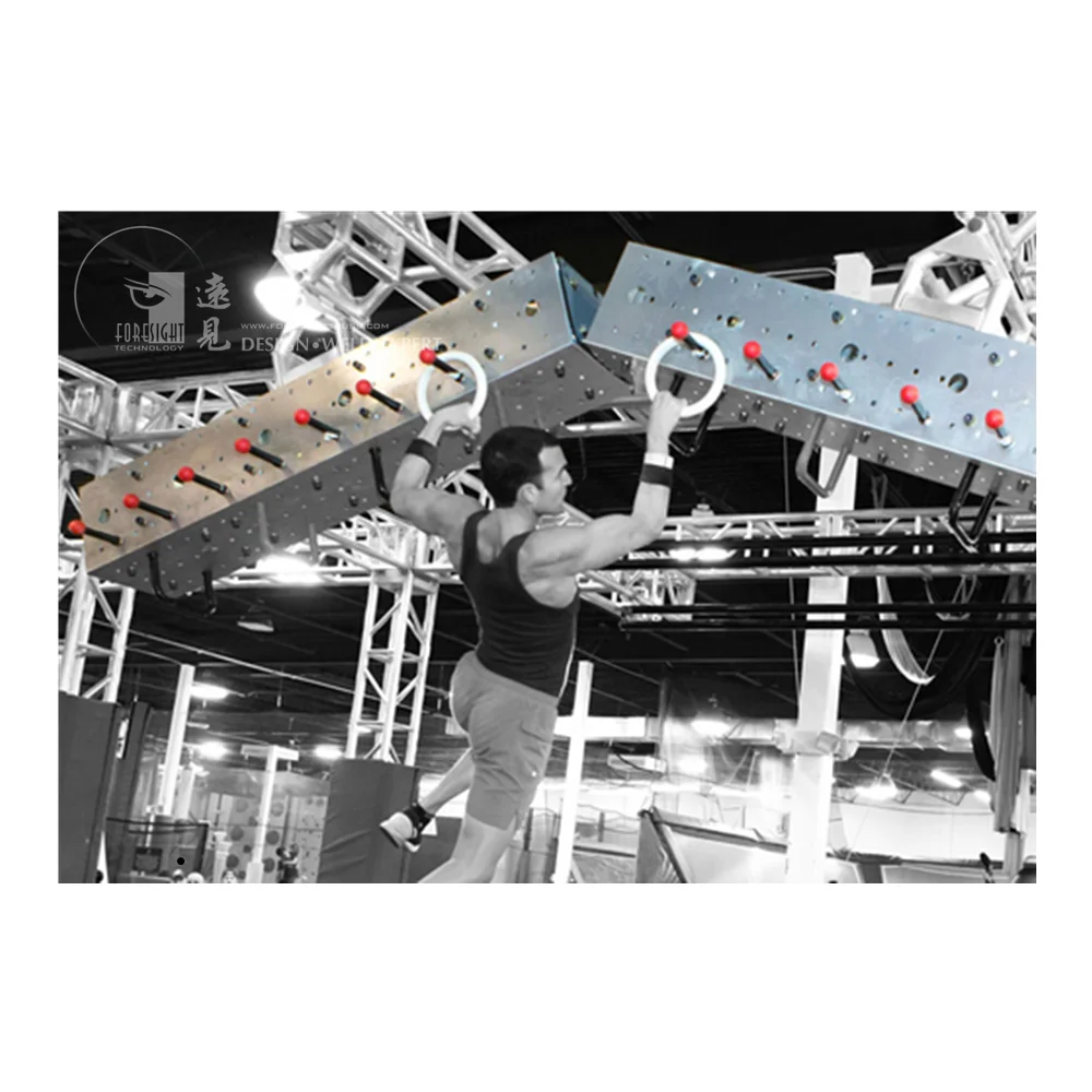 American indoor gym ninja obstacle course for kids / adults