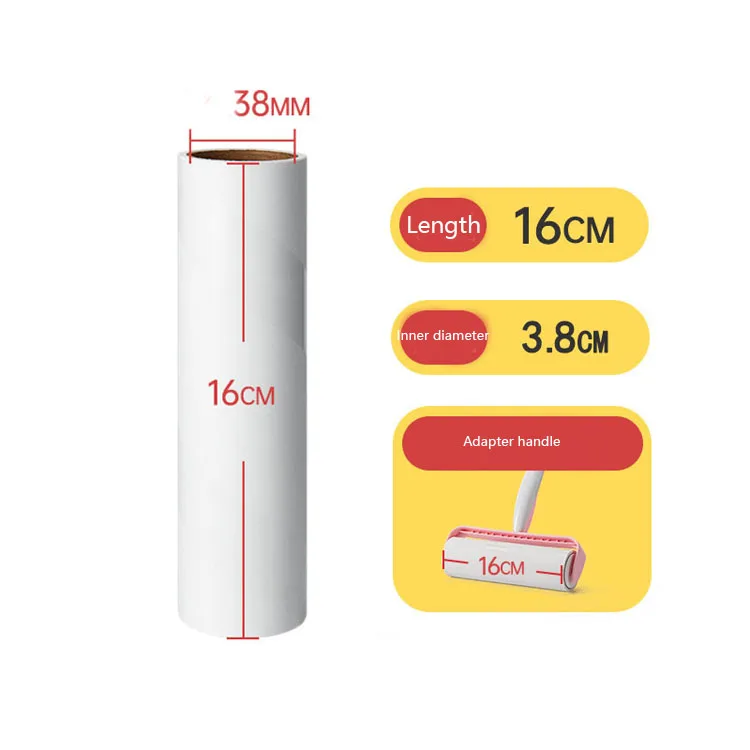 Lint Roller Dusting Sticky Hair Dedusting Roller Accessories 16cm 1 Bag Of Sticky Paper Replacement Core