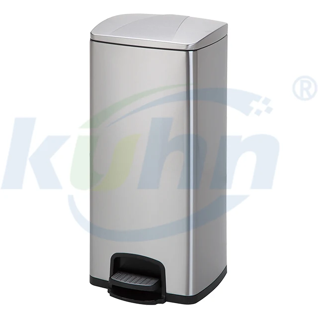 24L Rectangular 2 Compartments Sorting  Stainless Steel  Pedal Bin  Waste Recycle Commercial and domestic kitchens Garbage Bin