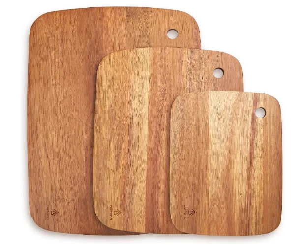 Commercial wood three pieces set chopping board wood resin chopping board custom
