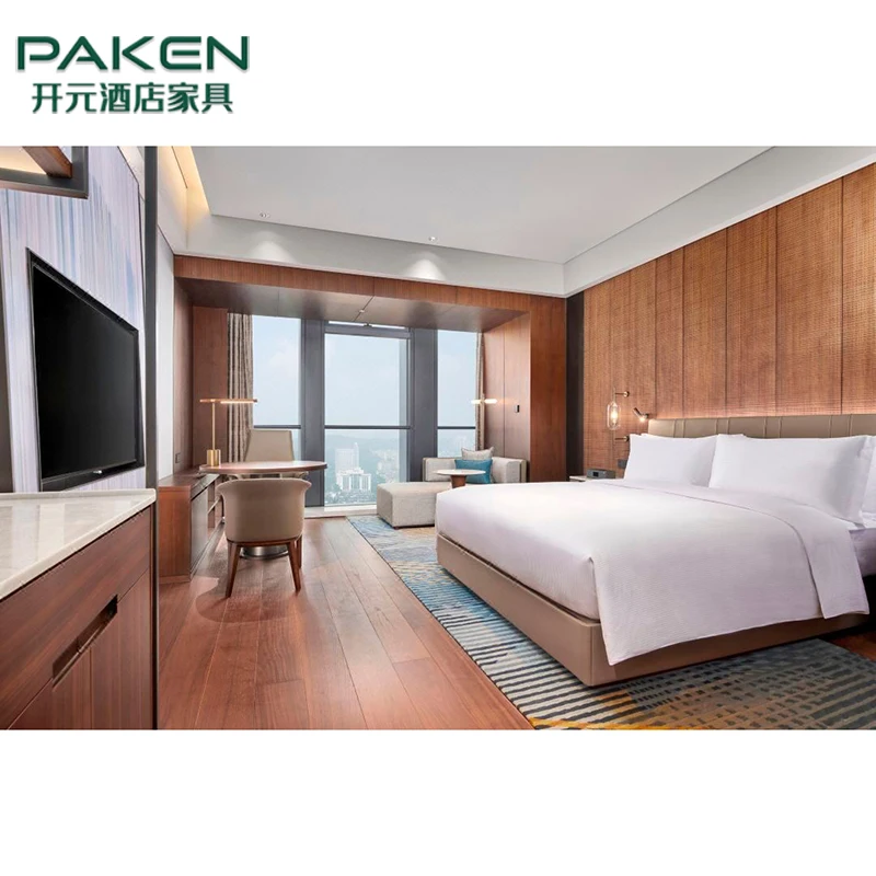 Гуандун Роскошные Королева размера кровати спальные гарнитуры 5 звездочный отель гостевая комната мебель