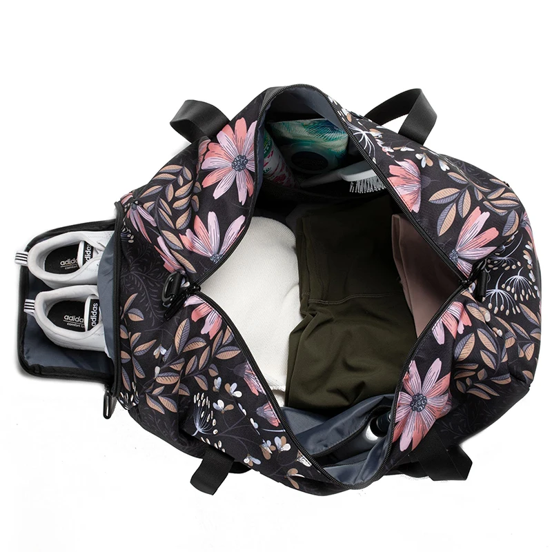 Регулируемый плечевой ремень, женская сумка, спортивная сумка с разделением обуви, дорожная сумка