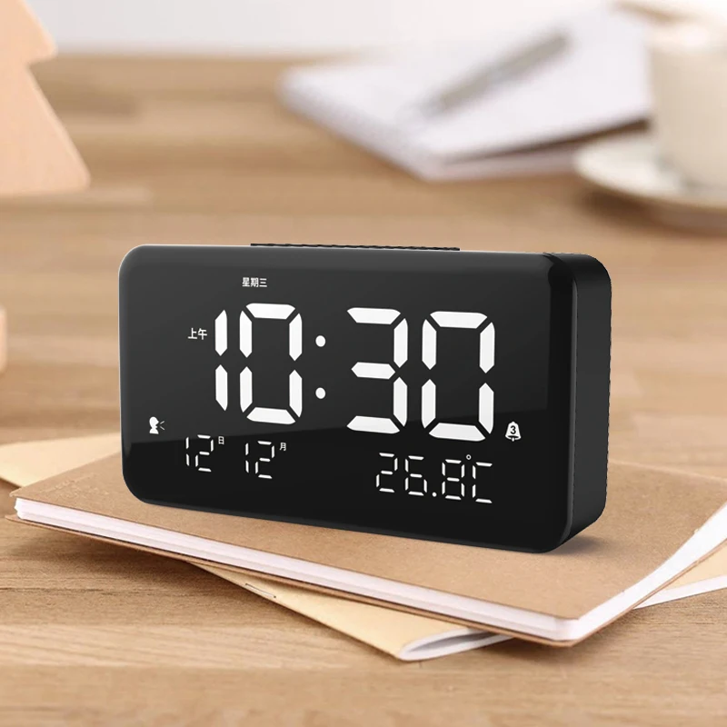 Лидер продаж смарт-прикроватный офисный светодиодный Будильник цифровой будильник светодиодные часы бесшумные современные классические с поставщиками OME