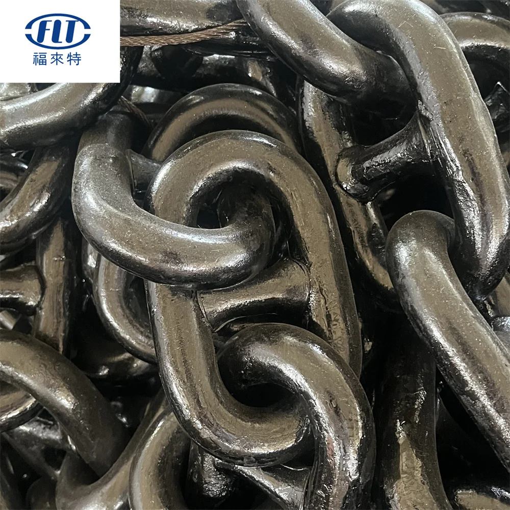 Factory Selling U1 U2 U3 Black Painted Stud Link Marine Anchor Chain for Ship 34mm 36mm