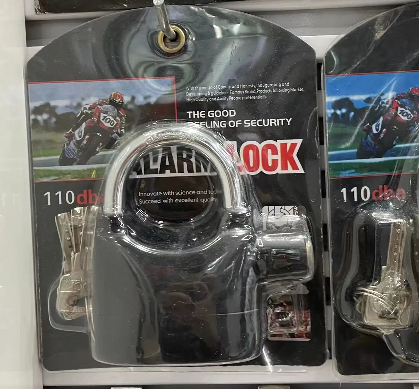 factory price 110dB Security alarm lock for bicycle motorbike waterproof mini portable podlock door lock alarm