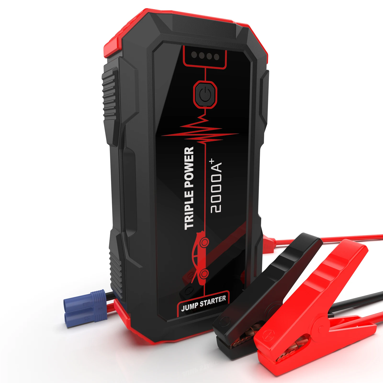 12v car battery jump starter intelligent booster cable with clamps for emergency tools portable car jump starter