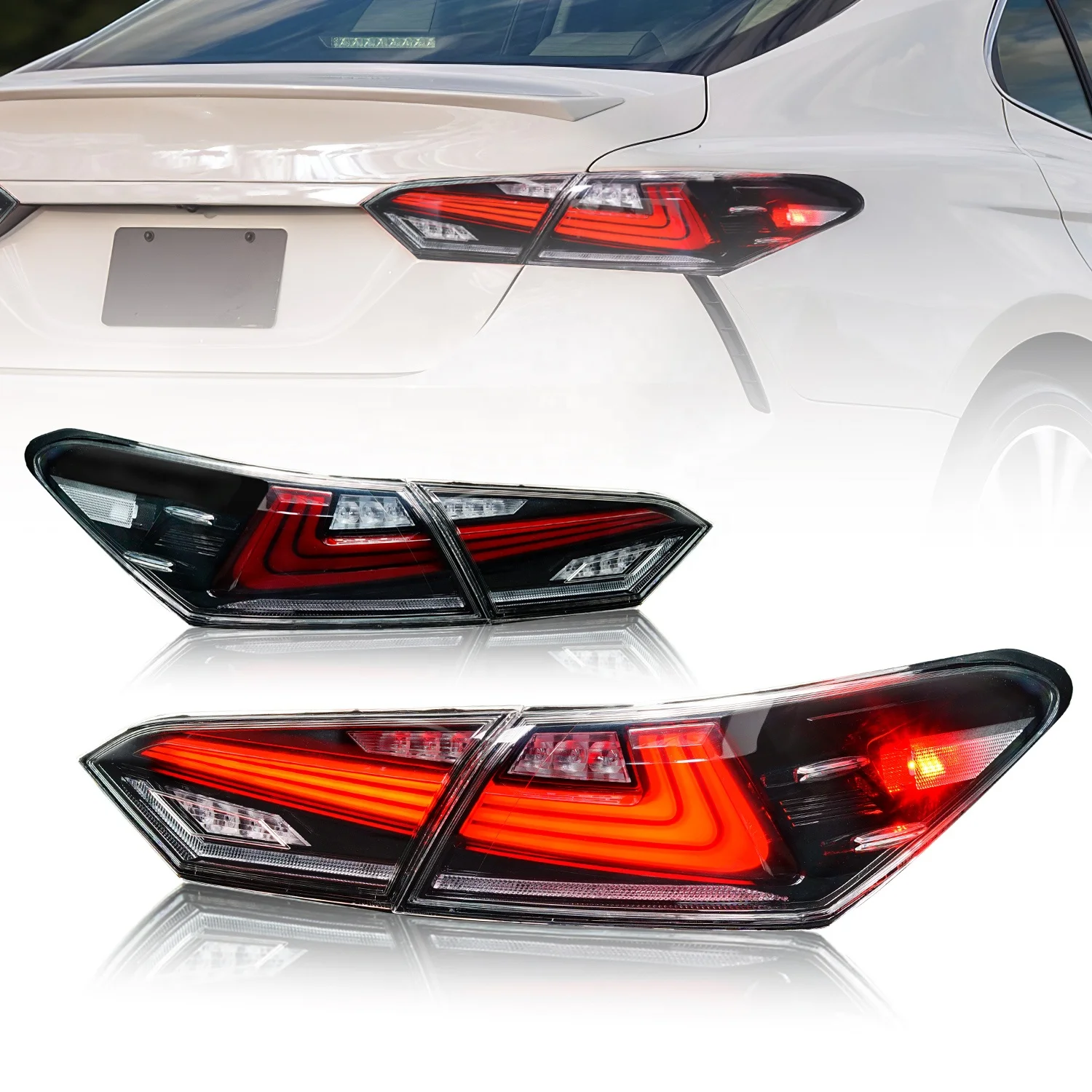 Светодиодные задние фонари для Toyota Camry 2018 2019 2020 с динамической настройкой, задние, стоп-сигналы, стояночные огни для Camry, задние фонари