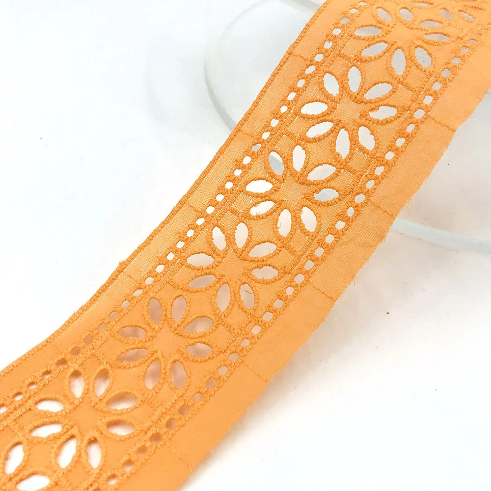 High Quality Wholesale Swiss Dubai Embroidered Cotton Tulle Lace Fabric African Net Embroidery Lace