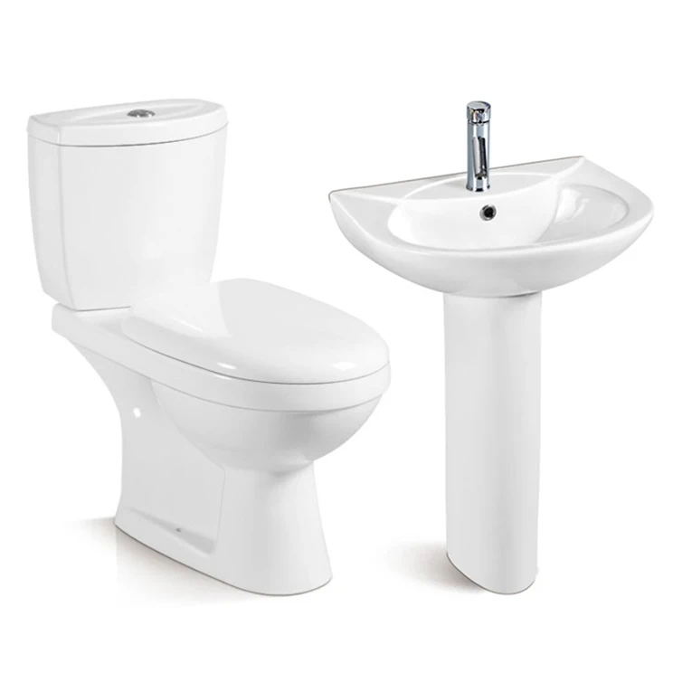 Cheap Africa Twyford Closed Couple Two Piece Toilet Basin Set Wc