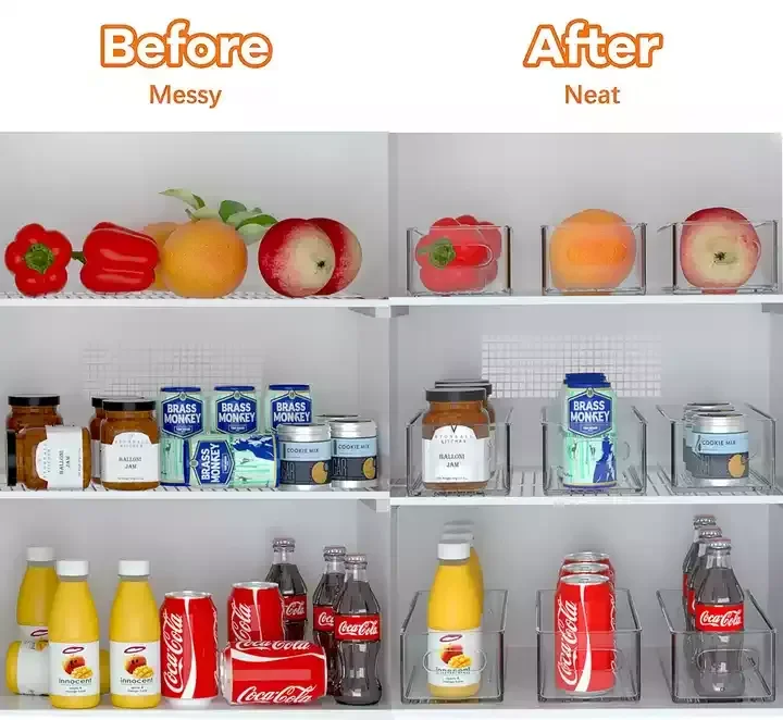 Wholesale Transparent Fridge-Organizer Storage Containers For Fruits And Vegetable Stackable Storage Boxes Kitchen Organizer