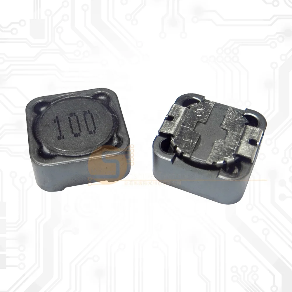 CDRH125 10UH marking:100 12*12*5 Chip power shield inductor 12*12*5MM