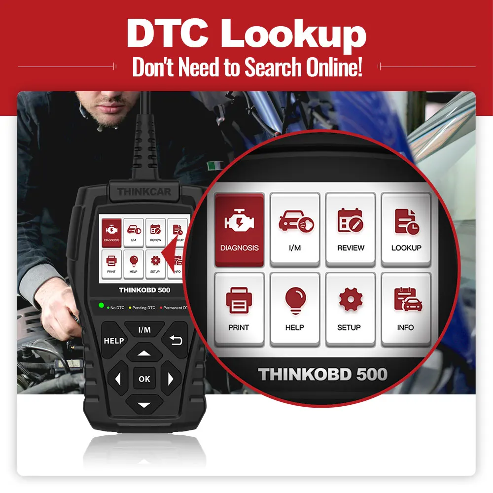 2022 новейший выпуск THINKOBD 500 универсальный сканер OBDII для полной диагностики системы полное программное обеспечение бессрочное обновление THINKDIAG