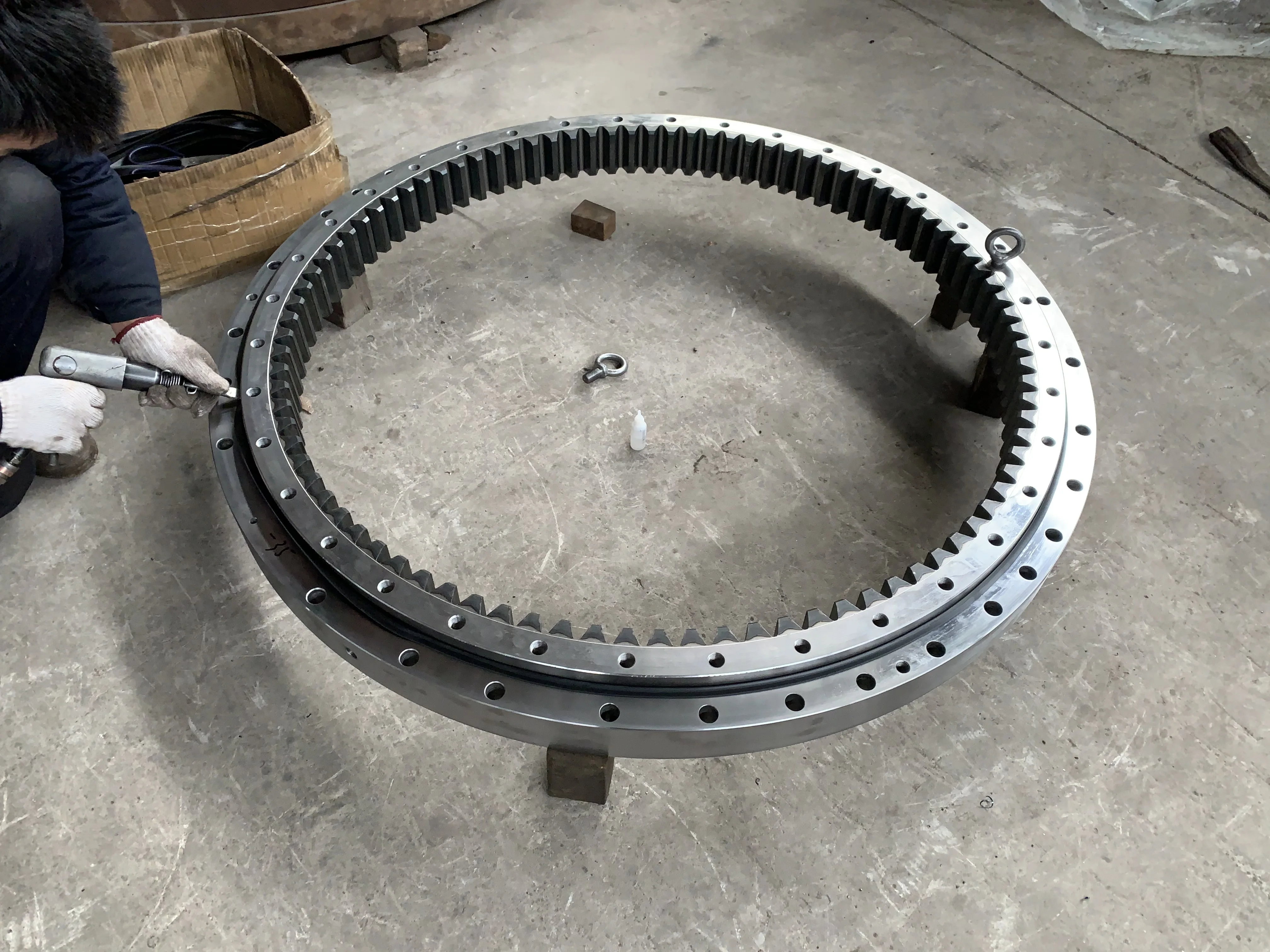 rotating gear crane parts 3 ring gear wheel loaded