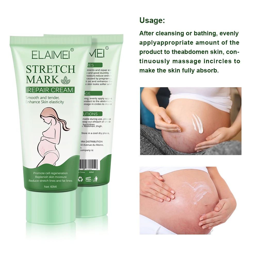 ELAIMEI Beauty Products Anti-Stretch Mark Cream Best Buttock Abdominal Pregnancy Stretch Mark Removal Cream for Legs and Thighs