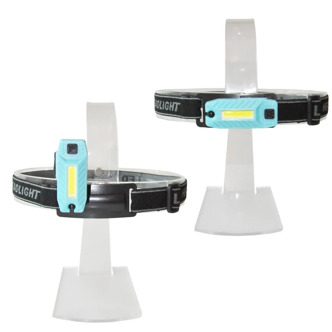 360 Degree 1W Outdoor Mini Lightweight Rechargeable COB Camping LED Headlamp with USB