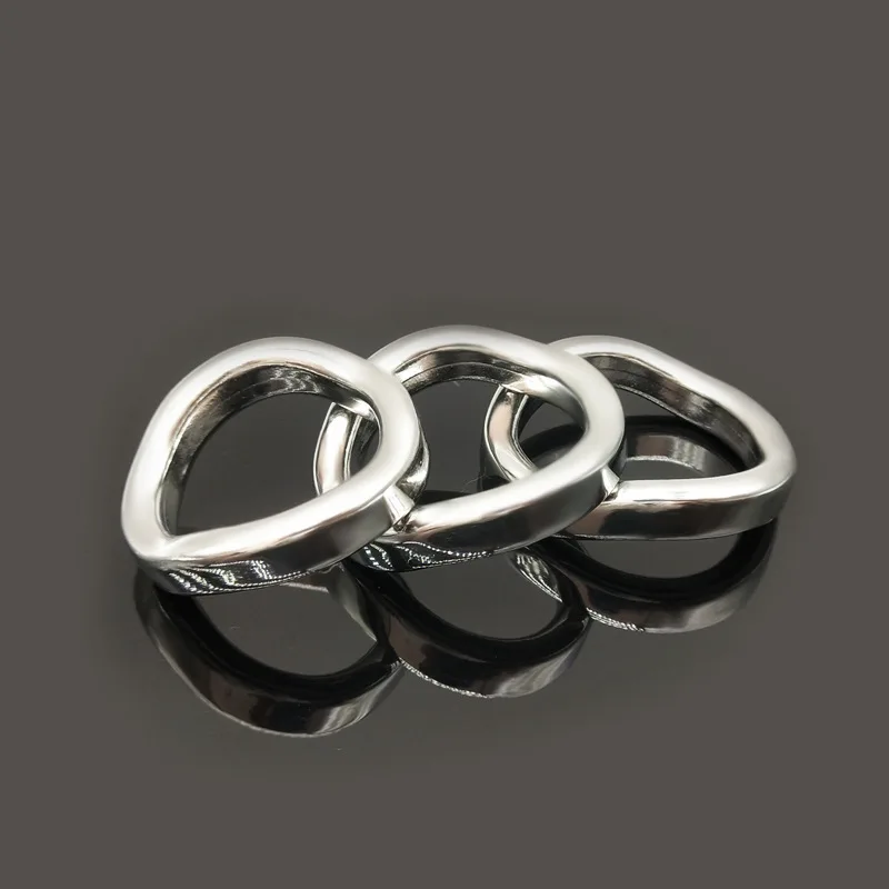 FRRK 304 stainless steel Curved cock penis ring sex products metal cock and ball rings for man