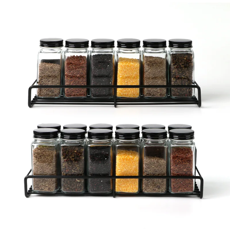 Magnetic absorption seasoning rack refrigerator perforation-free seasoning rack wall mounted metal Spice rack