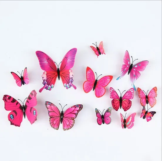 Multicolor Plastic Artificial Realistic Simulated 3-D Butterfly Decoration For Garden Yard Outdoor And Indoor Bedroom Decoration