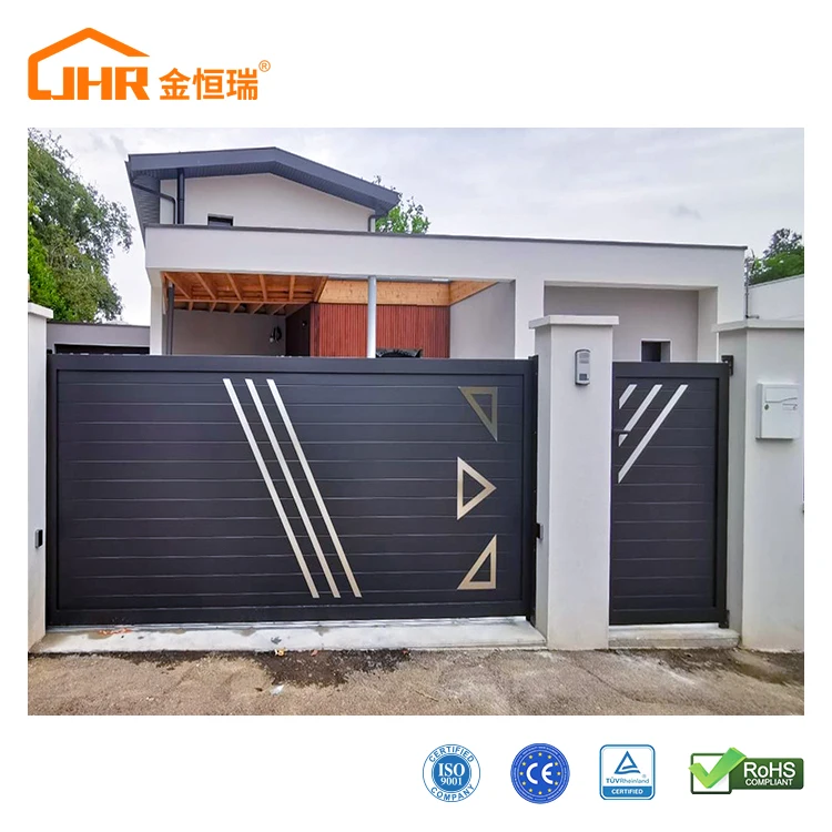 Durability Outdoor Aluminum Fence Panel Decorative Privacy Auto Sliding Gates For Mansion Garden Auto Automatic Gate for houses