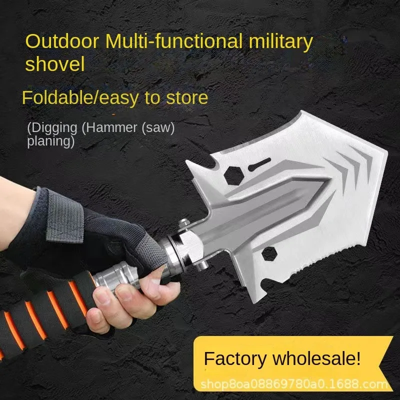 Multifunctional Folding Camping Shovel Portable Outdoor Survival Shovel  for Camping