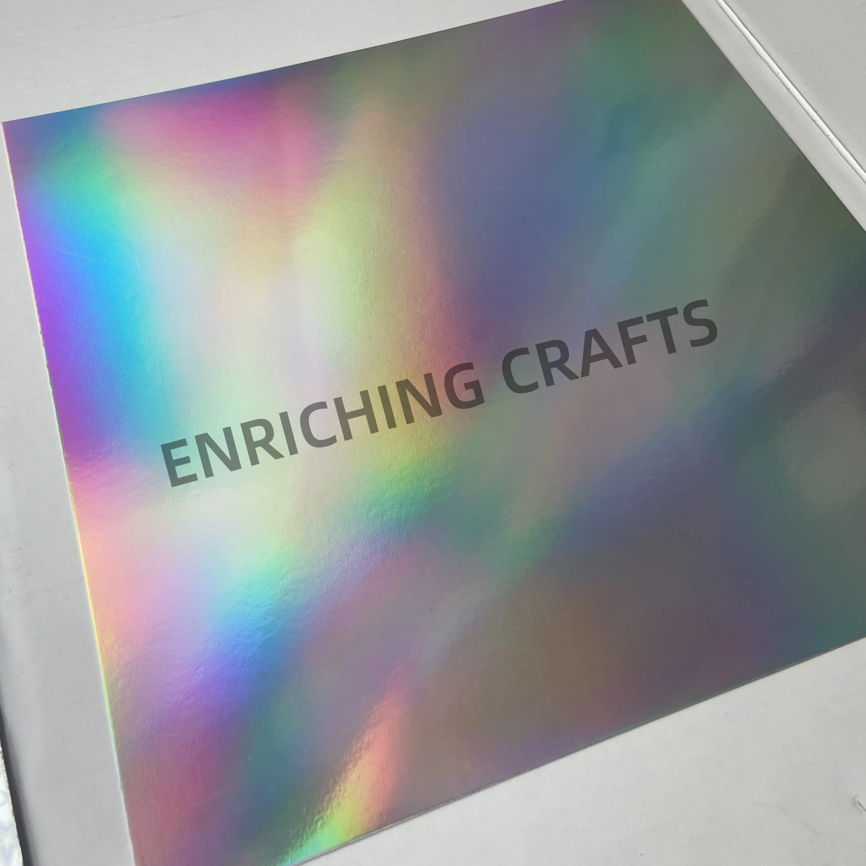 Metallic Holographic Cardstock Iridescent Mirror Paper Sheets Foil Board Reflective Sheet for Craft Scrapbook Poster Cardboard
