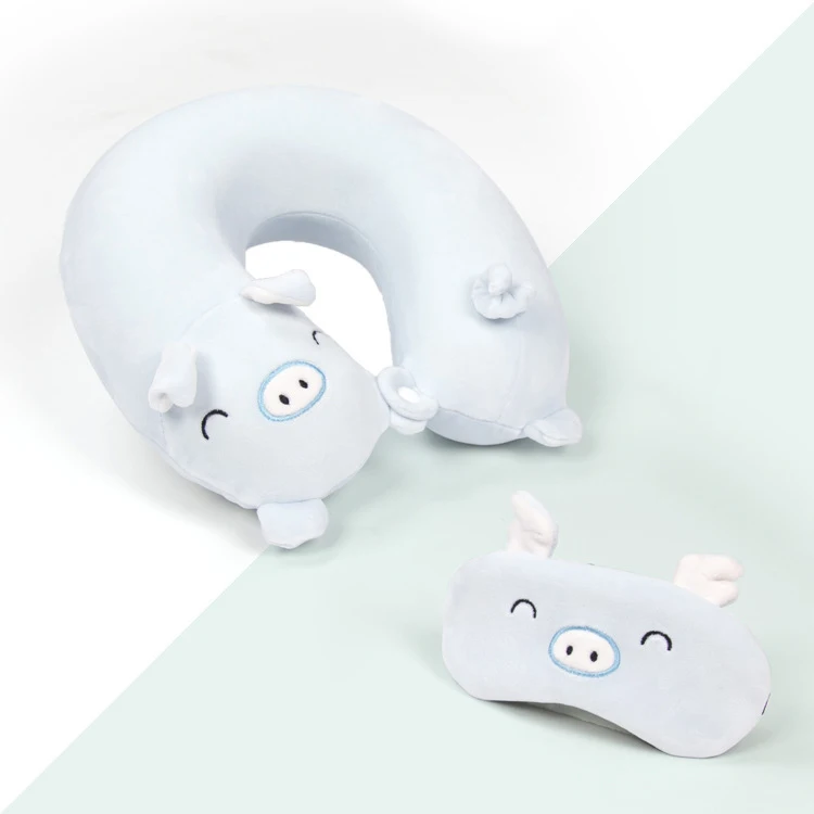 Winter Furry Cozy Warm Cartoon Car Sleep Headrest Pillow