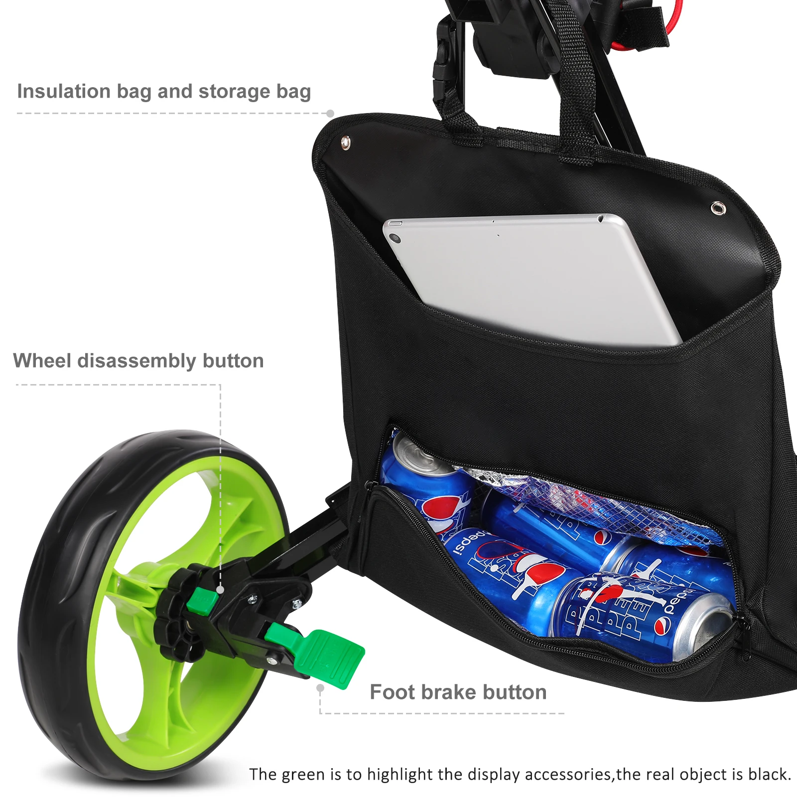 Hot Sales Customized Fix Any Size Load Capacity 40 Lbs Driving With A Ball Wheel Parts For Golf Trolley Parts