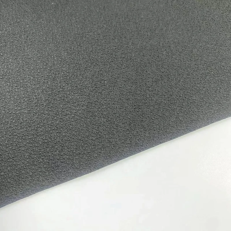 stretchable black color anti-slip PVC leather fbaric use for honda motorcycle seat cover universal and auto upholstery